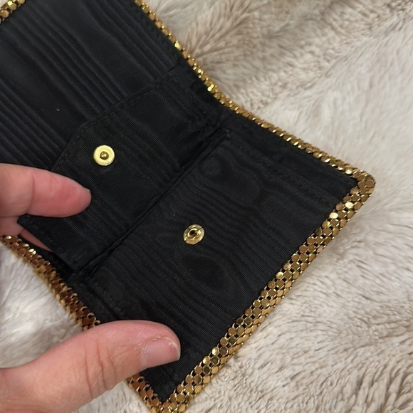 Whiting & Davis VINTAGE Gold Mesh Folded Wallet - Picture 3 of 9